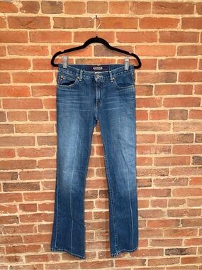 GUESS Women's Dark Blue Wide Leg Jeans